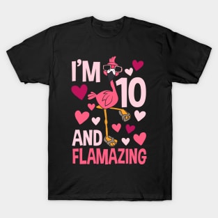 I'm 10 And Flamazing Flamingo T-Shirt